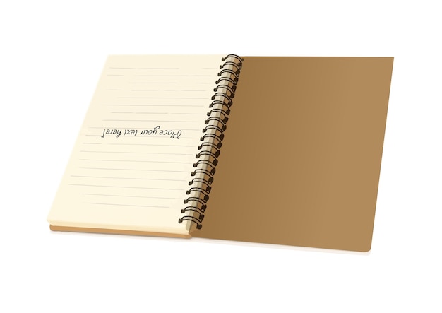 Spiral notepad Color vector 3d illustration