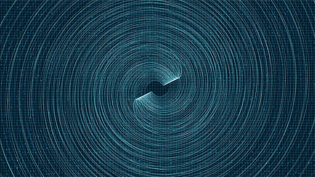 벡터 나선형 속도 웨이브 기술 배경, 하이테크 디지털 및 음파 개념 디자인, 텍스트를 위한 여유 공간, 벡터 일러스트 레이 션.
