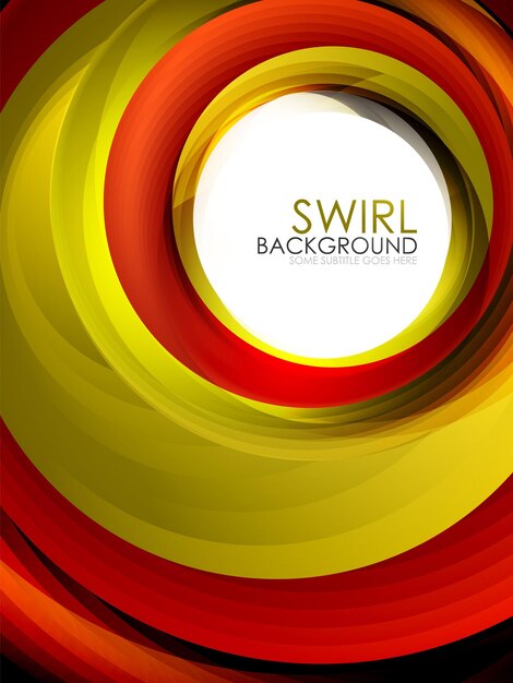 Spiral swirl flowing lines 3d effect abstract background vector digital business or techno motion template