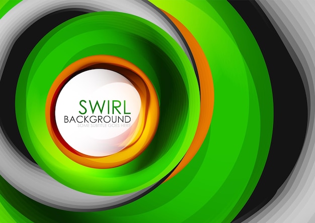 Spiral swirl vloeiende lijnen 3d vector abstracte digitale beweging achtergrondontwerp roterend concept Vector illustratie