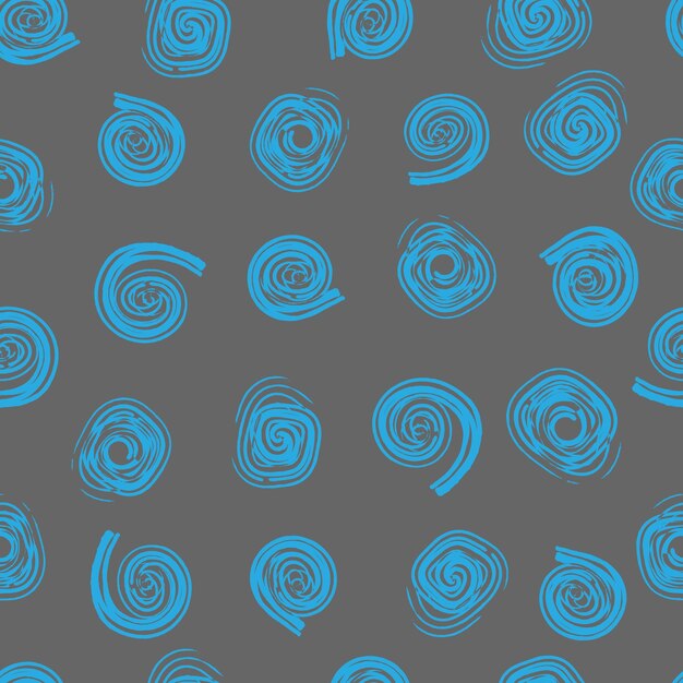 Spiral vector seamless pattern Simple swirling isolated elements