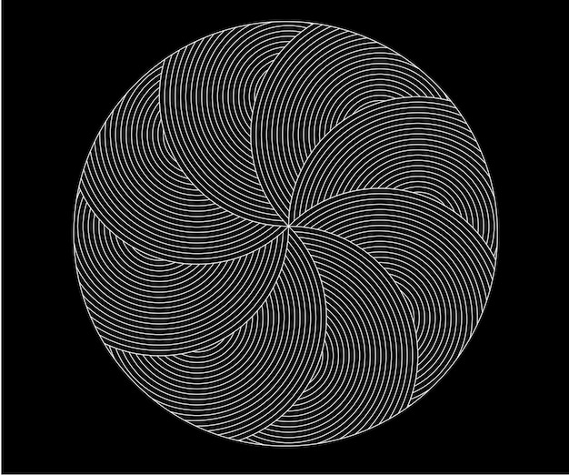 Vector spiral with white lines colors as dynamic abstract vector