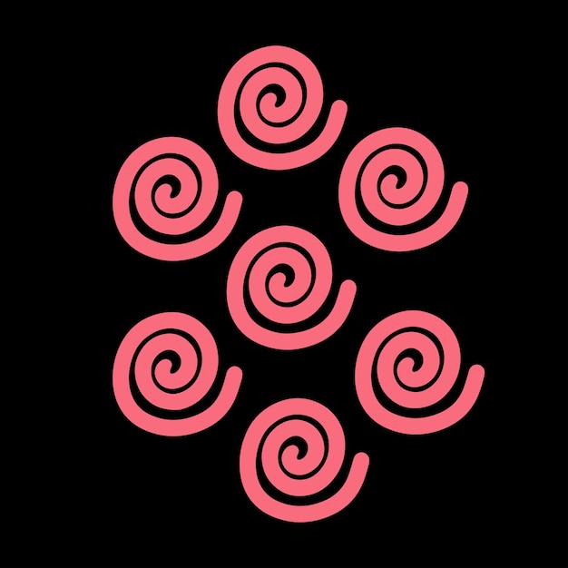 spirals pattern with handdrawn icon
