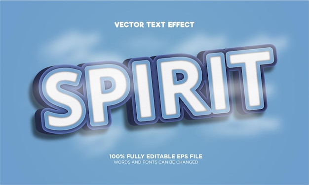 Vector spirit bewerkbaar teksteffect