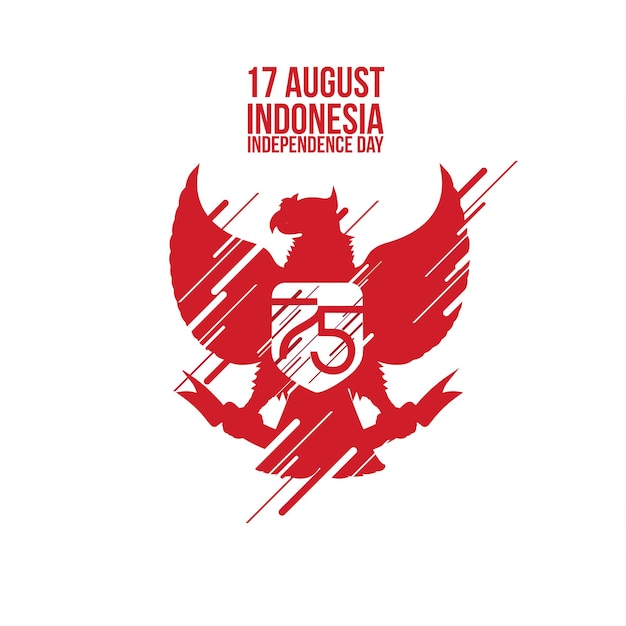 Spirit of indonesia independence day or dirgahayu kemerdekaan indonesia