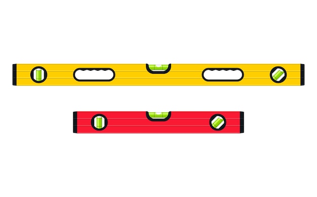 Vector spirit levels building bubble level tool ruler building and engineering equipment measure