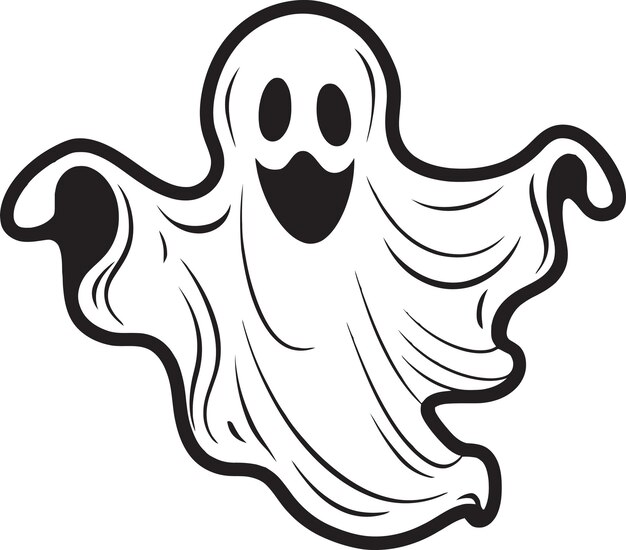 Vector spirits of the shadows haunting halloween ghosts