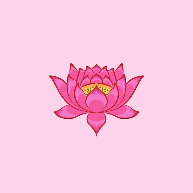 spiritual lotus logo art illustration
