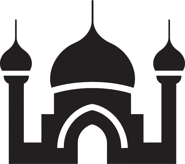 Spiritual Refuge Emblematic Mosque Vector Ornate Oasis Mosque Iconic Emblem