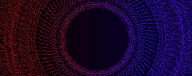 Vector spirograph radial abstract lines geometric background