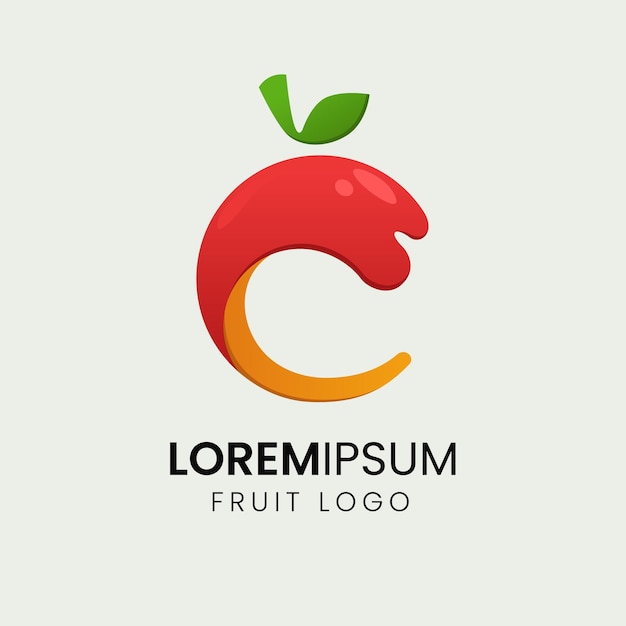 Vettore modello di progettazione del logo della frutta splash apple