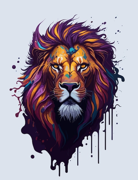 Splash art a lion head