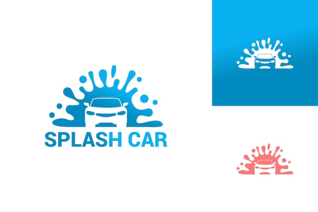 Splash Car Logo Template Design Vector, embleem, ontwerpconcept, creatief symbool, pictogram