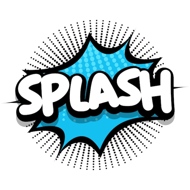 Splash comic book explosion bubble vector illustration