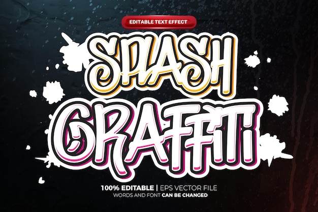 Effetto testo splash graffiti 3d