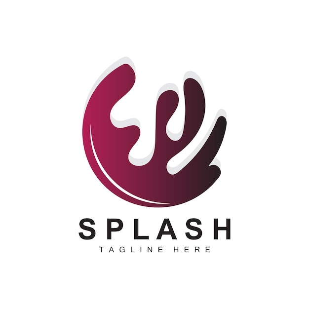 Splash Logo Water Wave Pictogram Bubble Vector Water Logo Art Template Illustratie