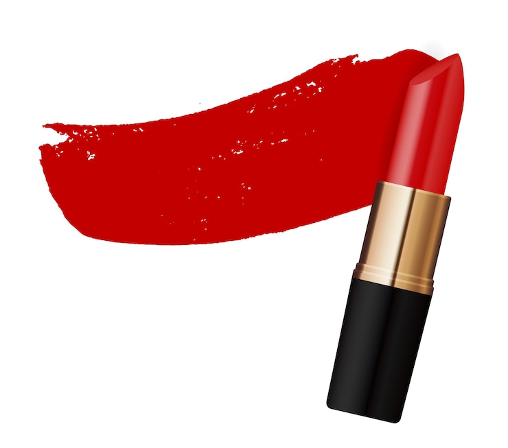 Vector splash red lipstick
