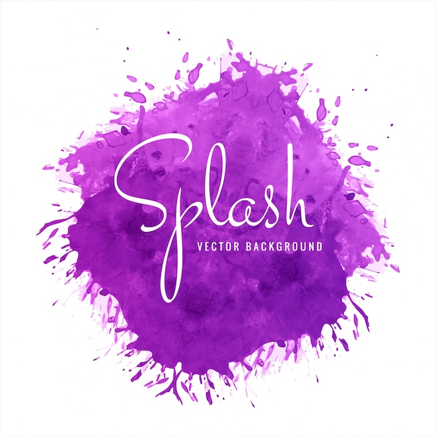 Splash van paarse aquarel achtergrond