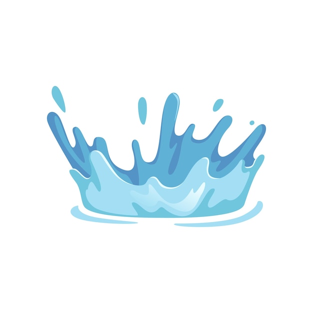 Splash van water vector illustratie op een witte achtergrond