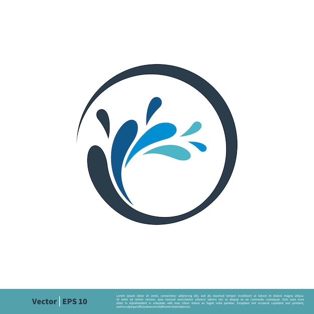 Splash Water Pictogram Vector Logo Sjabloon Illustratie Ontwerp Vector Eps 10