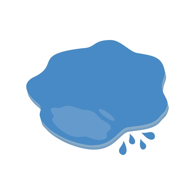 Splash water puddle icon liquid spill symbol
