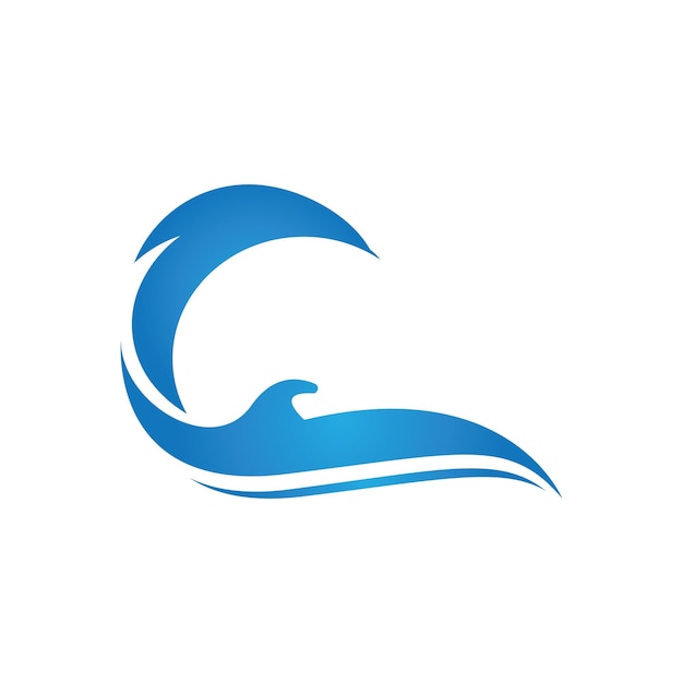 splash water wave beach logo and symbol vector