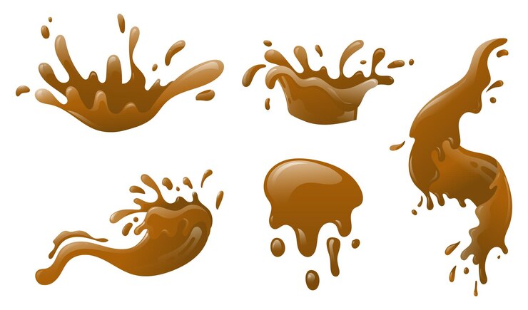 Vector splashes of water vector chocolate splash