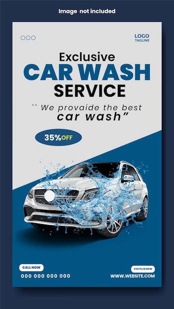 Шаблон истории Splashy Car Wash для Instagram