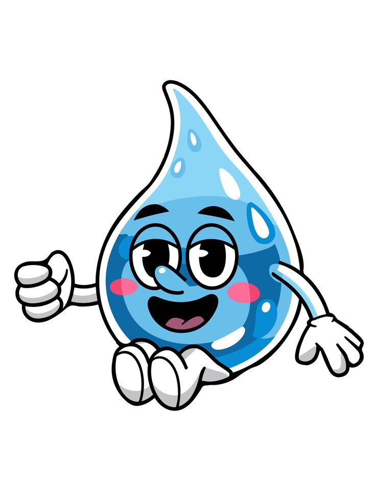 Splashy the Stylish Drop Water Drp with Facial Expression