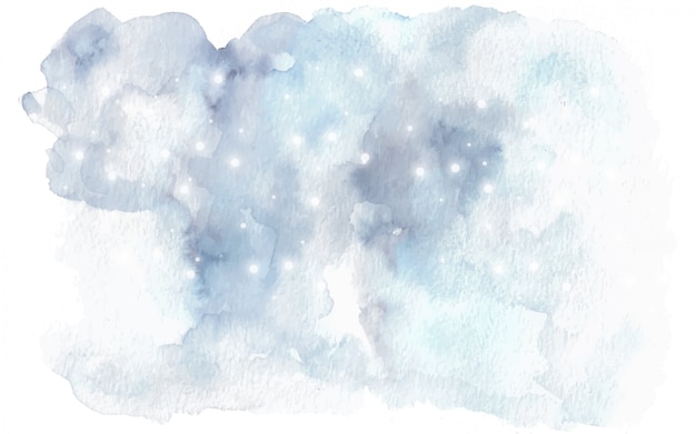 Vector splatter watercolor of winter theme