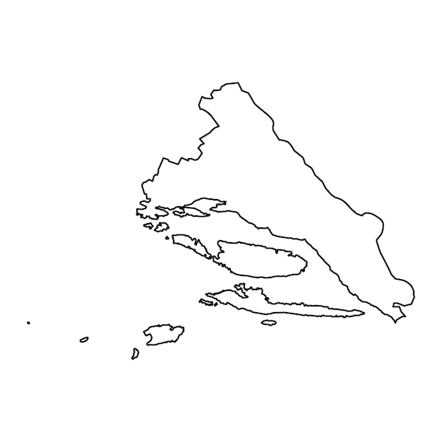 Split Dalmatia county map subdivisions of Croatia Vector illustration