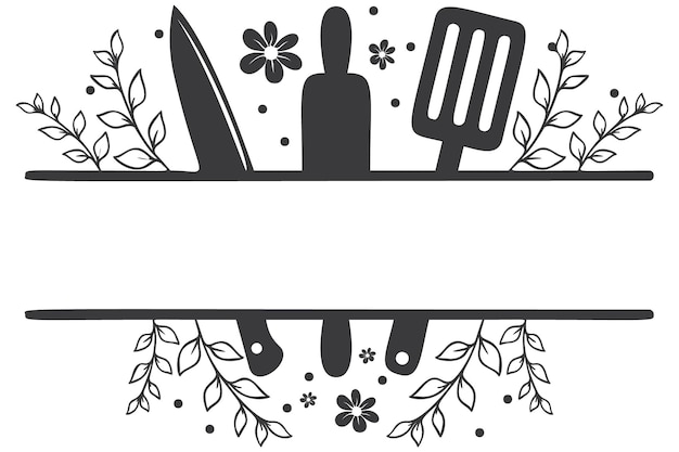 Split Kitchen Utensils with Cute Flowers 1