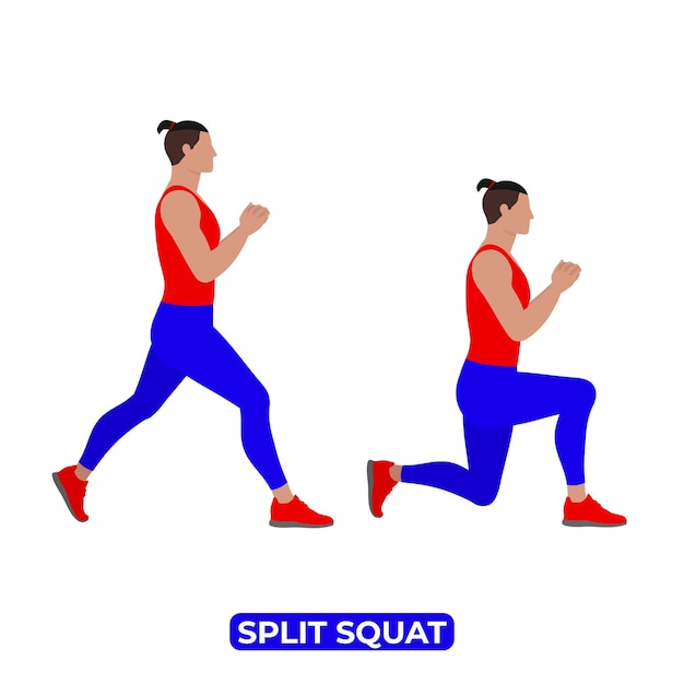 Split Squat Exercise Men