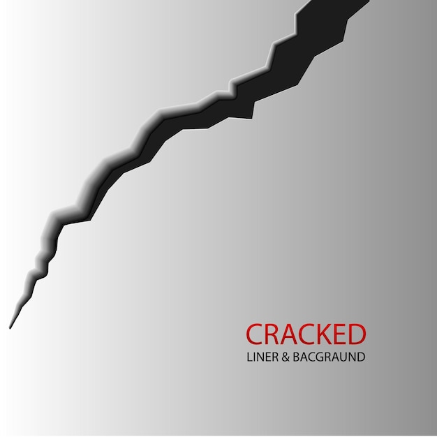 Ice crack realistic sketch Black line isolated... - Stock Illustration  [99496640] - PIXTA