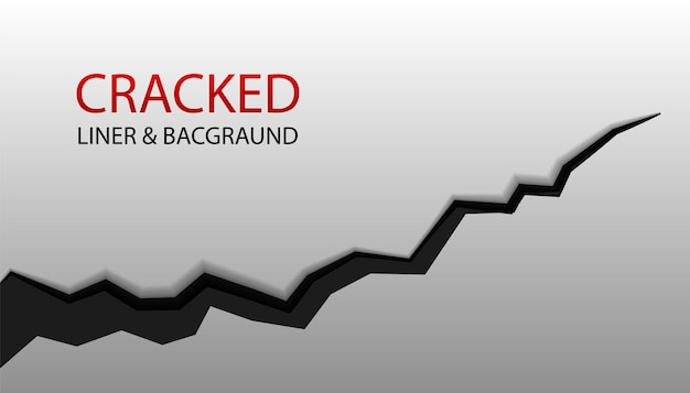 Split terrain vector after earthquake surface cracked ground sketch crack texture vector