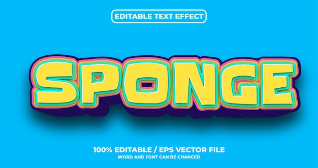 Sponge editable text effect