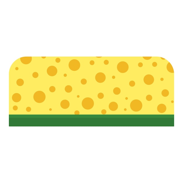 Sponge for washing dishes on a white background sponge for washing and cleaning the bathroom Vector