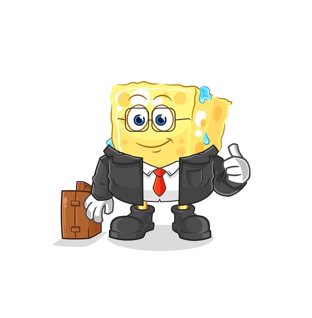 Spons kantoor werknemer mascotte cartoon vector