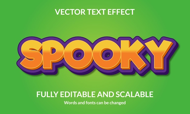 Spookachtig bewerkbaar 3D-teksteffect