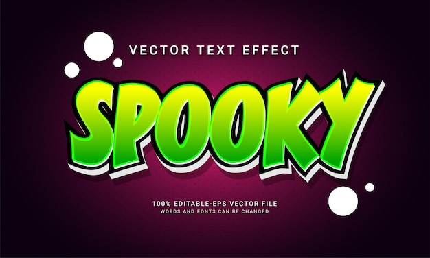 Spookachtig bewerkbaar tekststijleffect met halloween-evenementthema