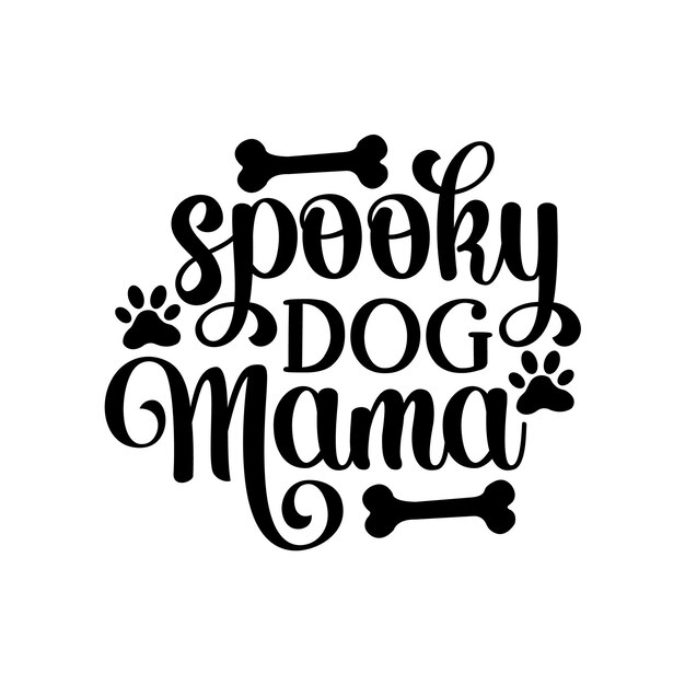 Vector spookachtige hond mama, hond svg bundel, hond svg