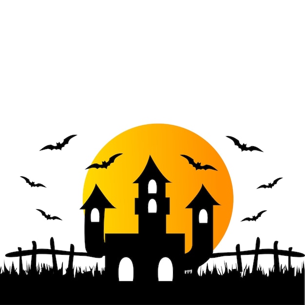 spookhuis halloween ontwerp vector