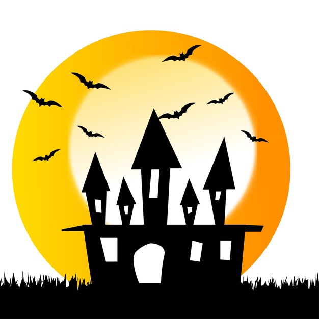 spookhuis halloween ontwerp vector