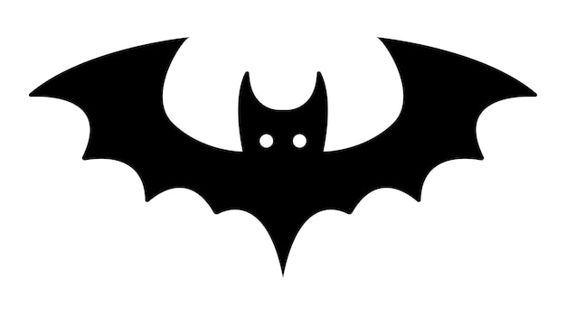 Vector spooky bat animal icon vector isolated on a white background logo of bat bat silhouette shadow