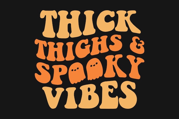Spooky Boo Halloween Retro golvend T-shirt