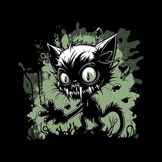 Spooky Cat Zombie Pic