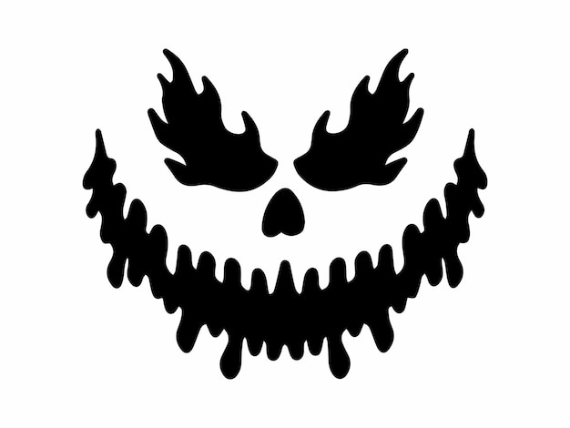 Premium Vector | Spooky face pumpkin or ghost halloween