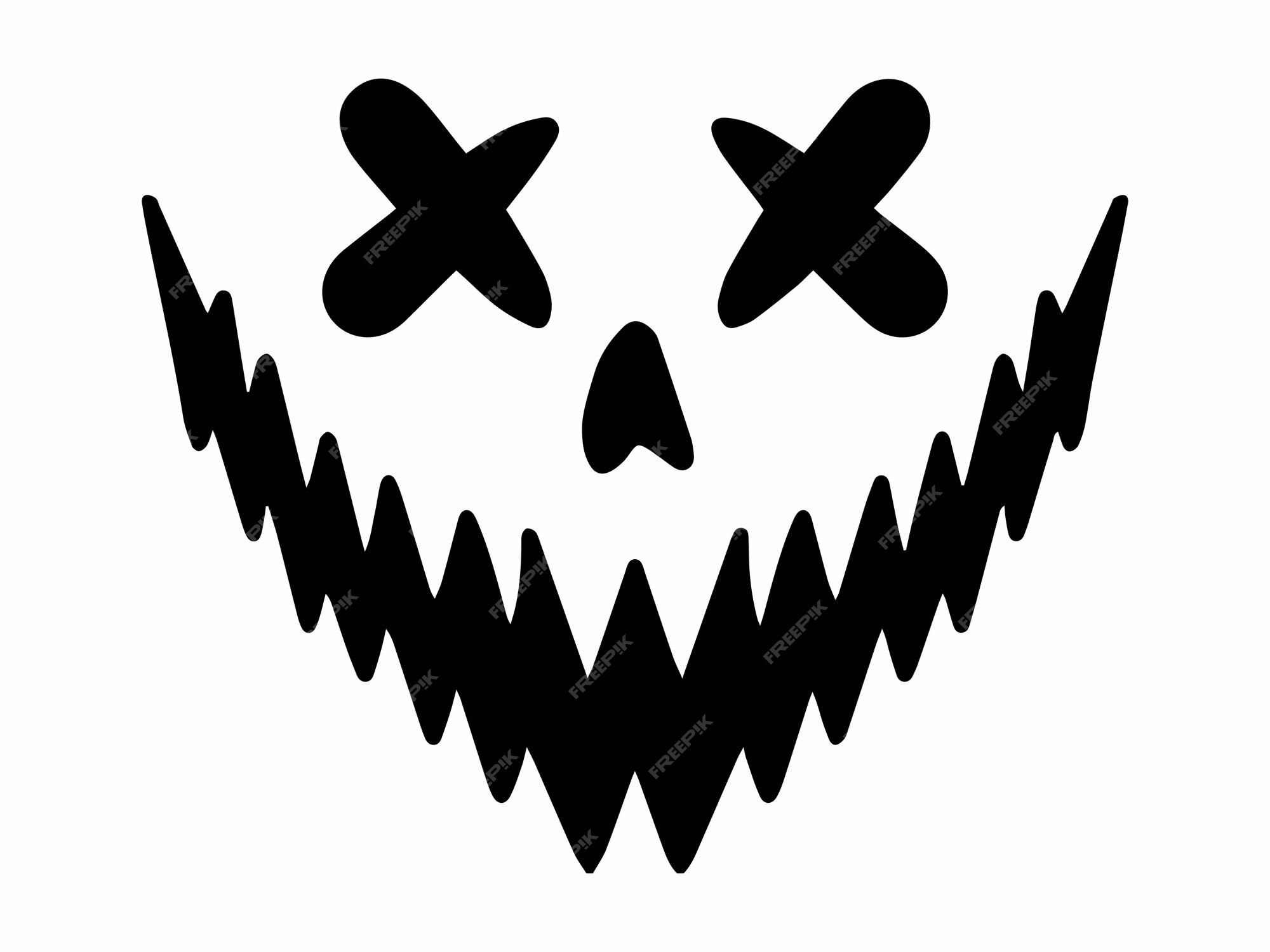 Premium Vector  Pumpkin or ghost halloween scary face