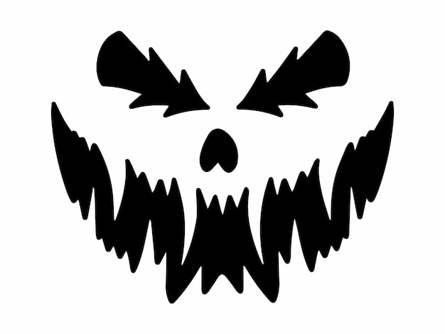 Spooky Face Pumpkin of Ghost Halloween
