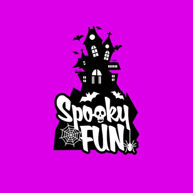 Spooky fun with typography design vector